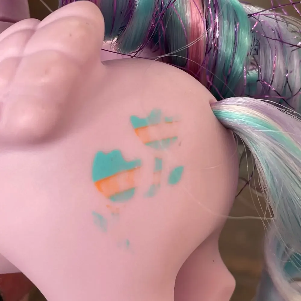 My Little Pony Brilliant Bloom w/ Brush Comb & 2 I Luv You Barrettes MLP READ